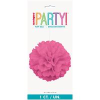 Puff Ball Decor Hot Pink 40cm (16")