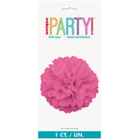 Puff Ball Decor Hot Pink 40cm (16")