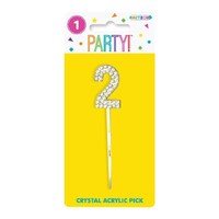 Crystal Acrylic Numeral Pick 9.8cm - 2