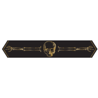 Gold Skull Skeleton Table Runner (1.82M)