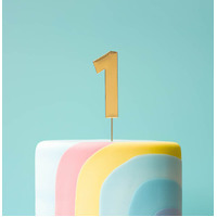 BOLD Cake Topper - GOLD NUMBER 1*