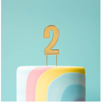 BOLD Cake Topper - GOLD NUMBER 2*