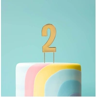 BOLD Cake Topper - GOLD NUMBER 2*