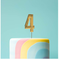 BOLD Cake Topper - GOLD NUMBER 4*