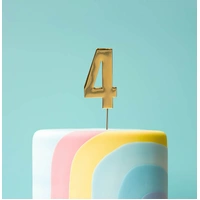 BOLD Cake Topper - GOLD NUMBER 4*