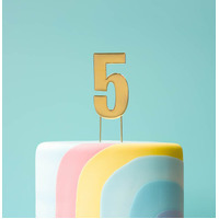 BOLD Cake Topper - GOLD NUMBER 5*