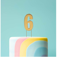 BOLD Cake Topper - GOLD NUMBER 6*