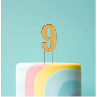 BOLD Cake Topper - GOLD NUMBER 9*