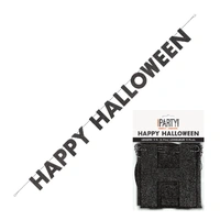 Black Glitter Happy Halloween Banner (2.7M)