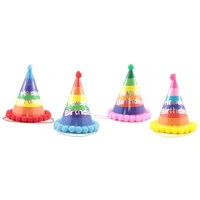 Happy Birthday Rainbow Party Hat (Asstd.)