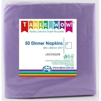 Lavender Dinner Paper Napkins - Pk 50