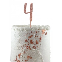 No.4  Rose Gold Glitter Cake Topper