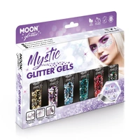 Assorted Moon Mystic Chunky Glitter Gel - Pk 6