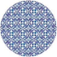 17cm Mediterranean Paper Plates - Pk 8