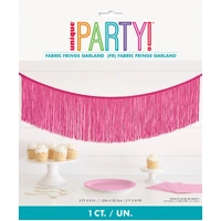 Pink Fabric Fringed Garland (152cm)