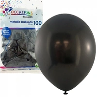 Metallic Black 30cm Balloons Bag 100