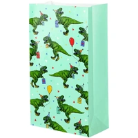 Dinosaur Birthday Paper Loot Bags - Pk 8