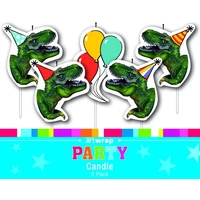 Dinosaur Birthday Candles - Pk 5