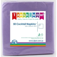 Lavender Cocktail Napkins (25cm) - Pk 50