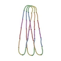 3Pk Rainbow Bead Necklace