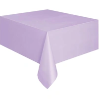 Plastic Table Cover, Rectangular - Lavender