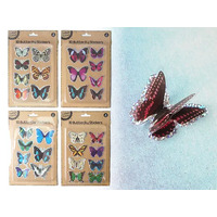 Assorted 3D Butterfly Stickers, Pack of 7