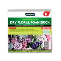 Floral Foam Brick Dry 15cm x 15cm x 7cm Grey