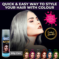 Hair Spray Glitter Multi Variety Pack - NET 80g - Gold, Silver, Pink, Blue, Red & Green
