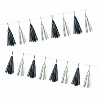 Black Foil Tassel Garland (4M)