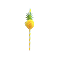 Pineapple Paper Straws - PK 10