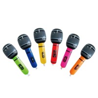 PVC Inflatable Microphone Asstd. Colour (24cm)