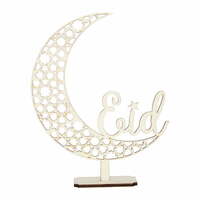 Eid Moon Wood Table Ornament (18x22cm)