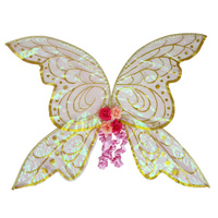 Costume Pink & Gold Fairy Wings (100x70cm)