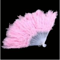 Fluffy Feather Pink Fan