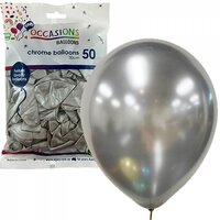 Balloon Chrome 30cm Silver - Pk 50