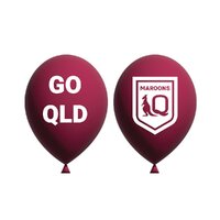 QLD Maroons State of Origin Latex Balloons (28cm) - PK 25