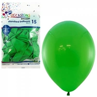 25cm Green Latex Balloons (12") - Pk 15