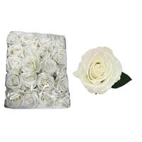 White Velvet Rose Head 10cm (Each)