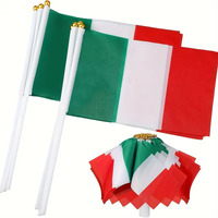 Small Italian Flags On Plastic Sticks - Pk 25