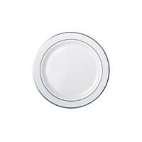 260mm Heavy Duty Dinner Plate With Silver Lining Pk6