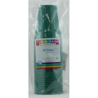 Reusable Green Plastic Cups (285 ml) - Pk 20