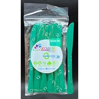 Reusable Green Plastic Knives - Pk 20