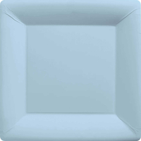 Pastel Blue Square Plates (17 cm) - Pk 20