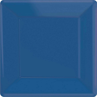 Bright Royal Blue Square Plates (17 cm) - Pk 20