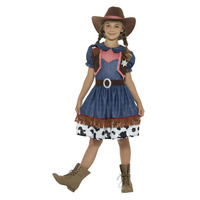 Child Texan Cowgirl Costume, Blue