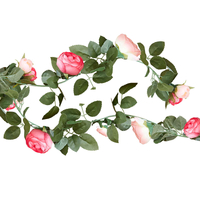 Rustic Country Pink Flower Garland (200 cm)