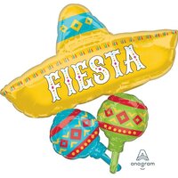 SuperShape Fiesta Hat & Maracas Balloon (81 x 79 cm)