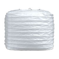 White Square Paper Lanterns (20 cm) - Pk 2