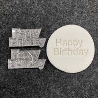 Happy Birthday Block Embossed Stamp