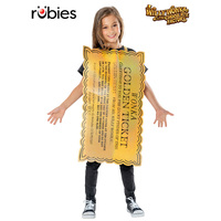 Child Willy Wonka Golden Ticket Tabard Costume (5-8 Years)